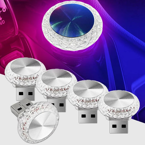 Mini Luz Decorativa LED USB - Iluminación Ambiental Instantánea para tu Auto