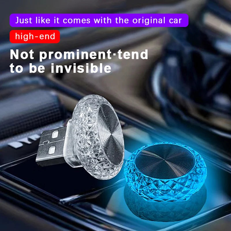 Mini Luz Decorativa LED USB - Iluminación Ambiental Instantánea para tu Auto