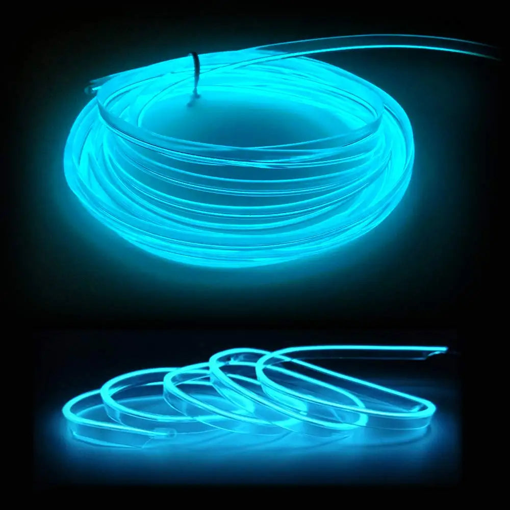 Tira LED Neón Flexible de 5M - Iluminación Ambiental Personalizada para tu Vehículo