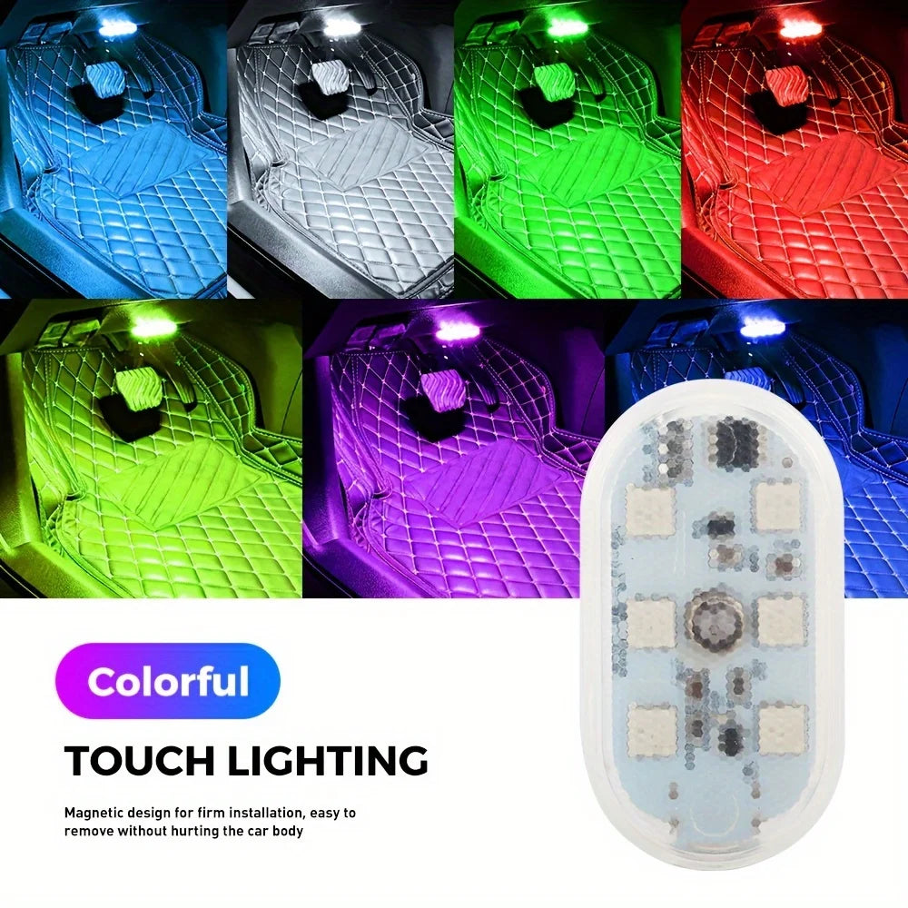 Mini Luces LED Tactiles para Autos (Pack de 4)