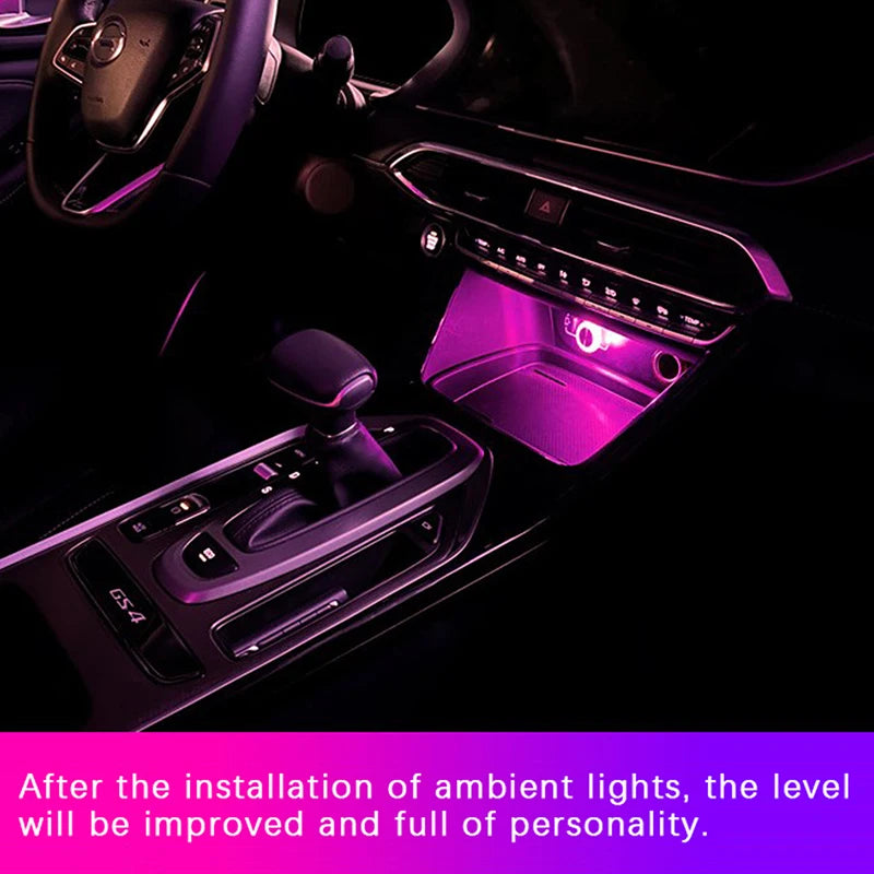 Mini Luz Decorativa LED USB - Iluminación Ambiental Instantánea para tu Auto